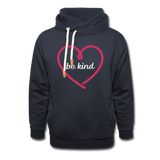 Heart be kind - Frauen Schalkragen Hoodie - Navy