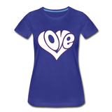 Love Heart - Frauen Premium T-Shirt - Königsblau