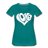 Love Heart - Frauen Premium T-Shirt - Divablau