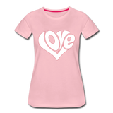 Love Heart - Frauen Premium T-Shirt - Hellrosa