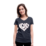 Love heart - Frauen Bio-T-Shirt mit V-Ausschnitt von Stanley & Stella - Navy