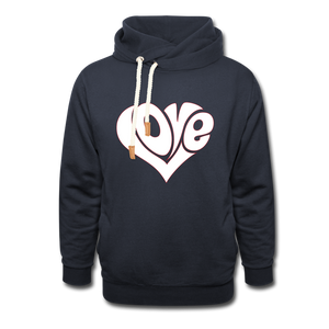 Love heart - Frauen Schalkragen Hoodie - Navy