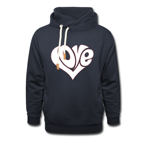 Love heart - Frauen Schalkragen Hoodie - Navy