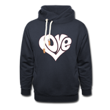 Love heart - Frauen Schalkragen Hoodie - Navy