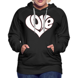 Love heart - Frauen Premium Hoodie - Schwarz