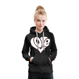 Love heart - Frauen Premium Hoodie - Schwarz