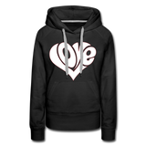 Love heart - Frauen Premium Hoodie - Schwarz