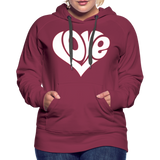 Love heart - Frauen Premium Hoodie - Bordeaux