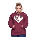 Love heart - Frauen Premium Hoodie - Bordeaux