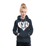 Love heart - Frauen Premium Hoodie - Navy