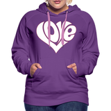 Love heart - Frauen Premium Hoodie - Purple