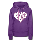 Love heart - Frauen Premium Hoodie - Purple