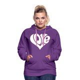 Love heart - Frauen Premium Hoodie - Purple