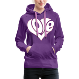 Love heart - Frauen Premium Hoodie - Purple