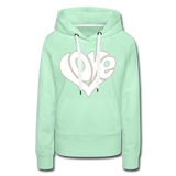 Love heart - Frauen Premium Hoodie - helles Mintgrün