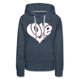 Love heart - Frauen Premium Hoodie - Jeansblau