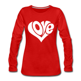 Love heart - Frauen Premium Langarmshirt - Rot