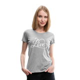 Love Fonts - Frauen Premium T-Shirt - Grau meliert