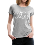 Love Fonts - Frauen Premium T-Shirt - Grau meliert