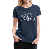 Love Fonts - Frauen Premium T-Shirt - Navy