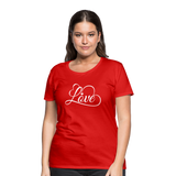 Love Fonts - Frauen Premium T-Shirt - Rot