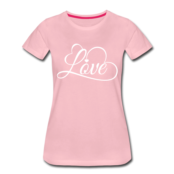 Love Fonts - Frauen Premium T-Shirt - Hellrosa