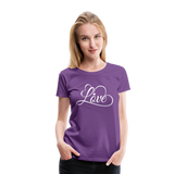 Love Fonts - Frauen Premium T-Shirt - Lila