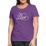 Love Fonts - Frauen Premium T-Shirt - Lila