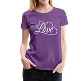 Love Fonts - Frauen Premium T-Shirt - Lila