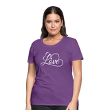 Love Fonts - Frauen Premium T-Shirt - Lila