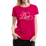 Love Fonts - Frauen Premium T-Shirt - dunkles Pink