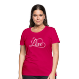 Love Fonts - Frauen Premium T-Shirt - dunkles Pink