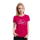 Love Fonts - Frauen Premium T-Shirt - dunkles Pink