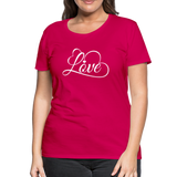 Love Fonts - Frauen Premium T-Shirt - dunkles Pink