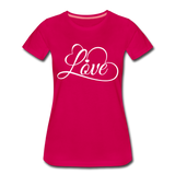 Love Fonts - Frauen Premium T-Shirt - dunkles Pink