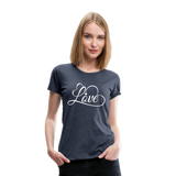 Love Fonts - Frauen Premium T-Shirt - Blau meliert