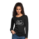 Love Fonts - Frauen Premium Langarmshirt - Schwarz