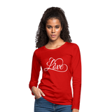 Love Fonts - Frauen Premium Langarmshirt - Rot