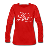 Love Fonts - Frauen Premium Langarmshirt - Rot