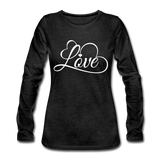 Love Fonts - Frauen Premium Langarmshirt - Anthrazit