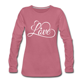 Love Fonts - Frauen Premium Langarmshirt - Malve