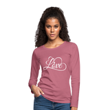 Love Fonts - Frauen Premium Langarmshirt - Malve