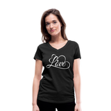 Love Fonts - Frauen Bio-T-Shirt mit V-Ausschnitt von Stanley & Stella - Schwarz