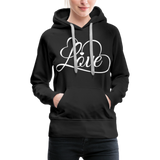 Love Fonts - Frauen Premium Hoodie - Schwarz