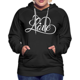 Love Fonts - Frauen Premium Hoodie - Schwarz