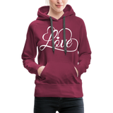 Love Fonts - Frauen Premium Hoodie - Bordeaux