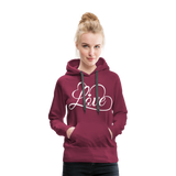 Love Fonts - Frauen Premium Hoodie - Bordeaux