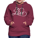 Love Fonts - Frauen Premium Hoodie - Bordeaux