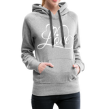 Love Fonts - Frauen Premium Hoodie - Grau meliert