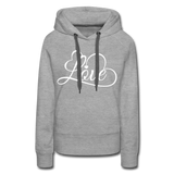 Love Fonts - Frauen Premium Hoodie - Grau meliert